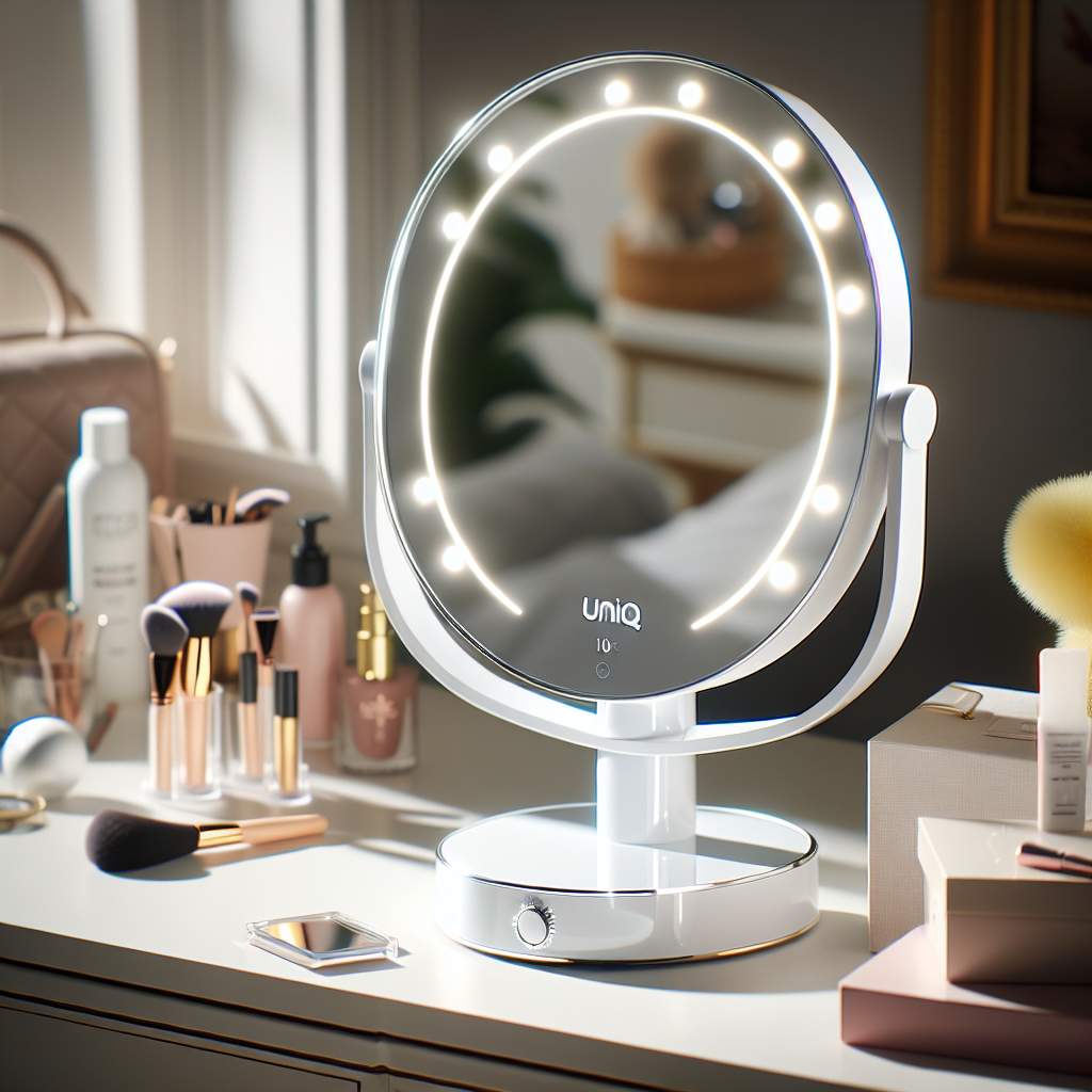 Découvrez le Miroir de Maquillage UNIQ Classic Star en Blanc : Votre Nouveau Meilleur Ami Beauté