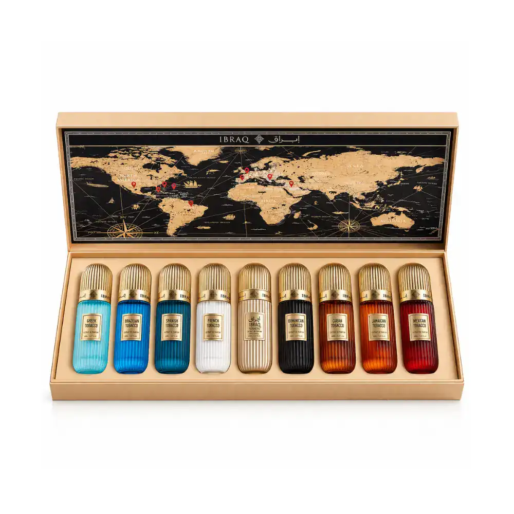 Coffret Tobacco Collection IBRAQ – 9 Parfums Unisexes Tabac
